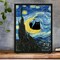 Van Gogh Starry Night Cat Diamond Painting Kits for Adults 12 x 16 x 0.1 inches
